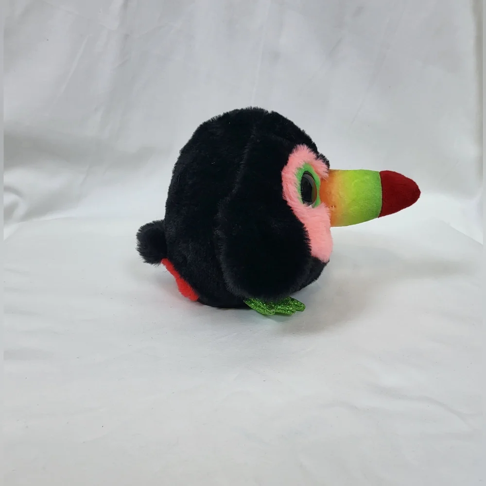 Zuru Pets‎ Alive Chirpy Birds S1 Black Pink Toucan Whistling Interactive Plush